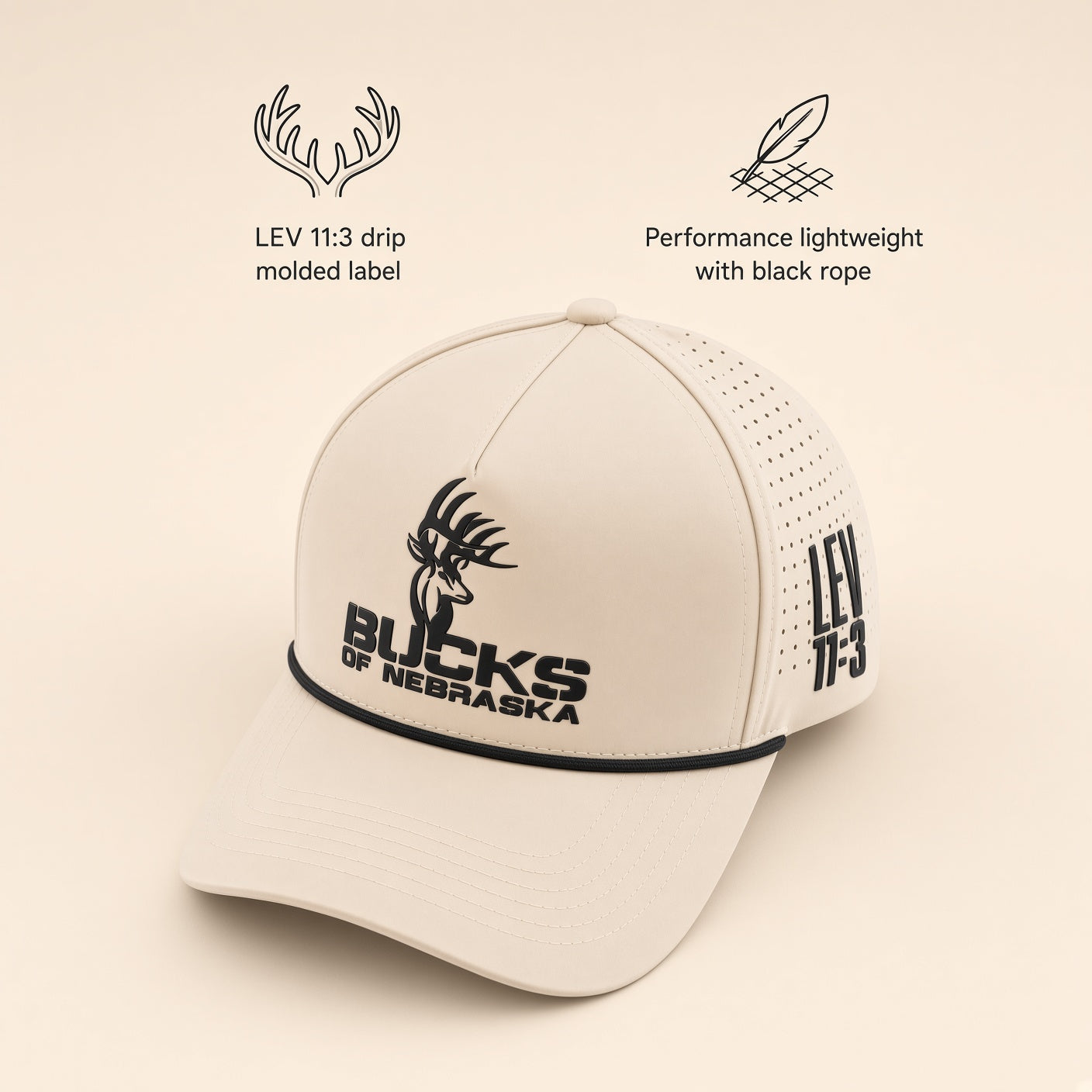 LEV 11:3 Performance Snap Back Hat