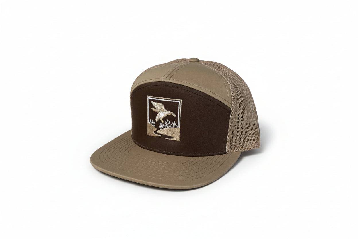 Duck Hunt Brown/Khaki 7 Panel Hat
