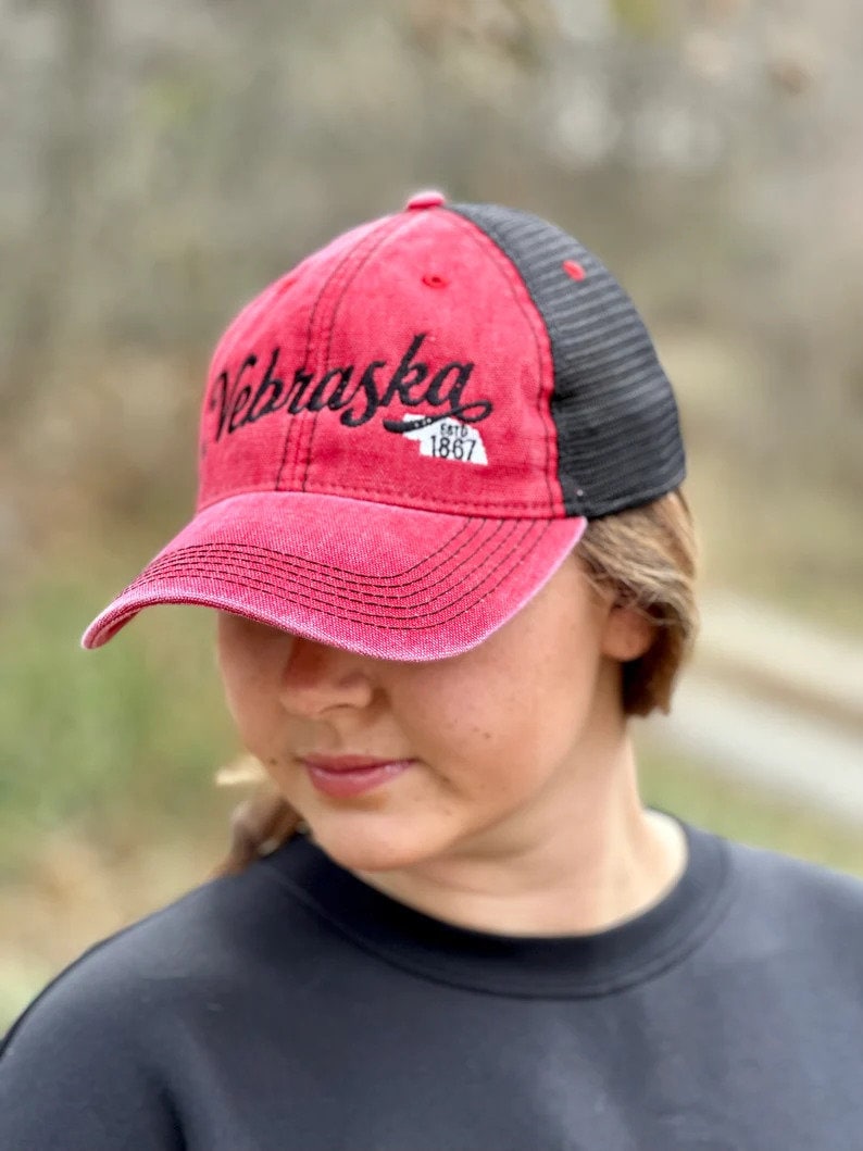 Script Nebraska Embroidered Hat - Nebraska Ladies Hat