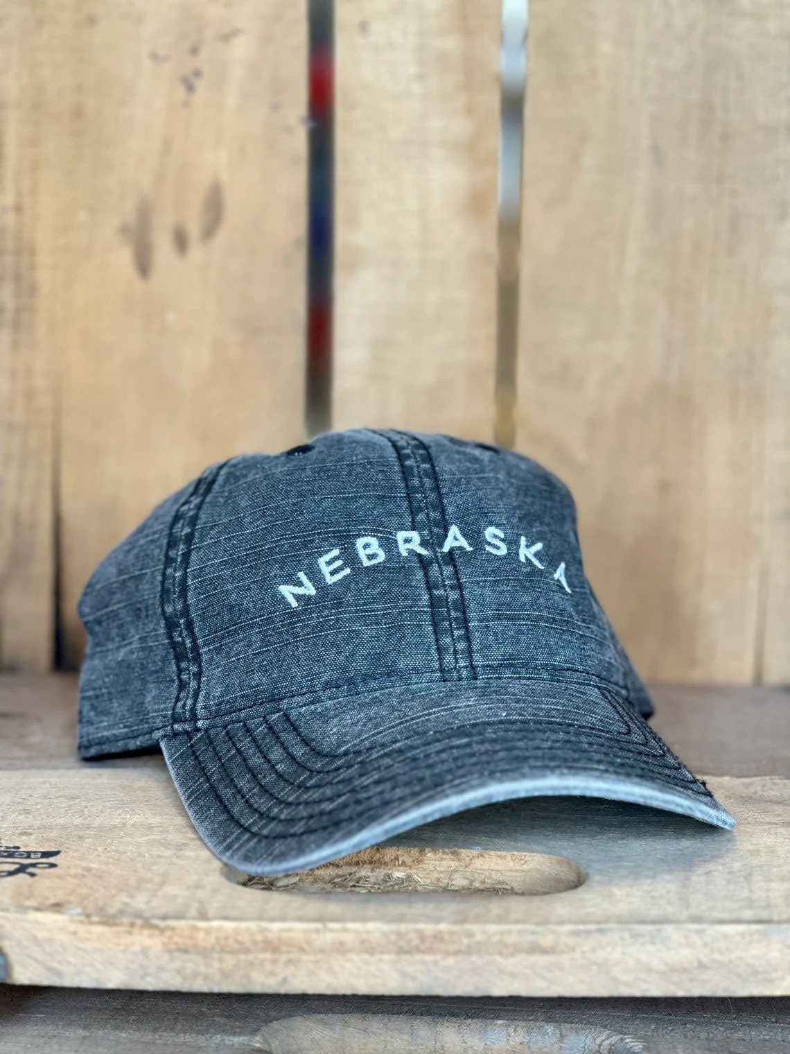 Simple Nebraska State Embroidered Hat