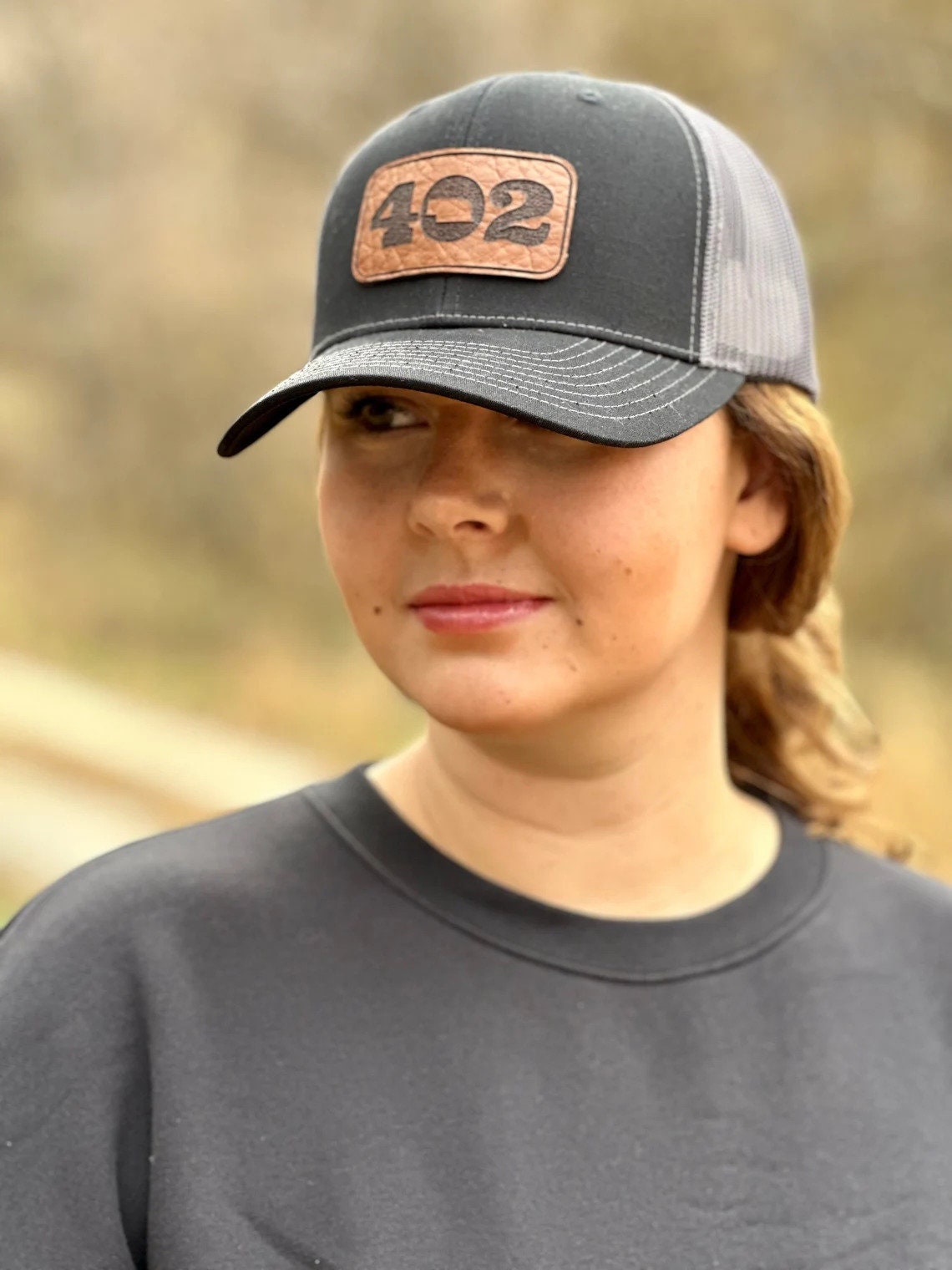 Leather Nebraska 402 State Hat