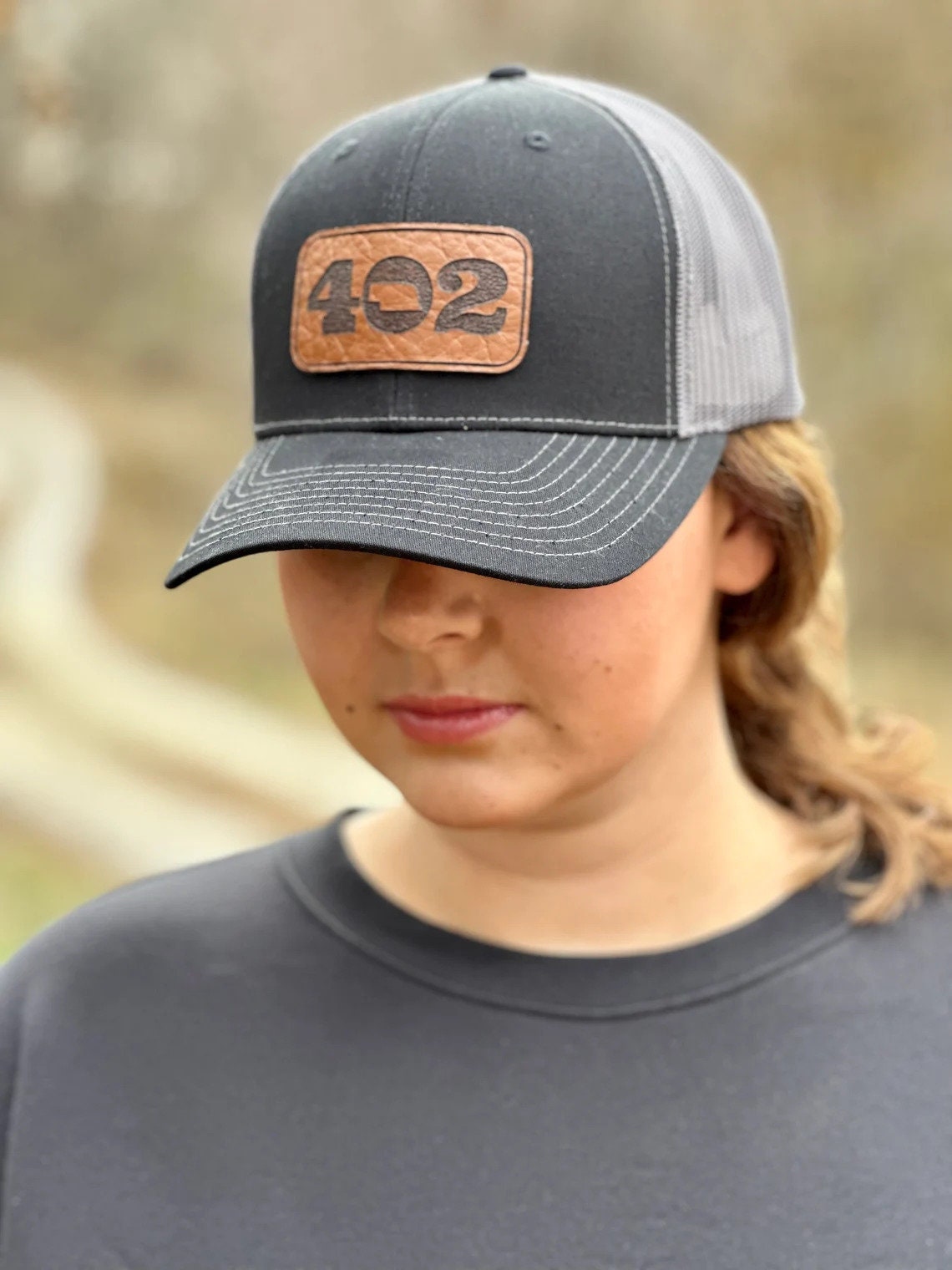 Leather Nebraska 402 State Hat