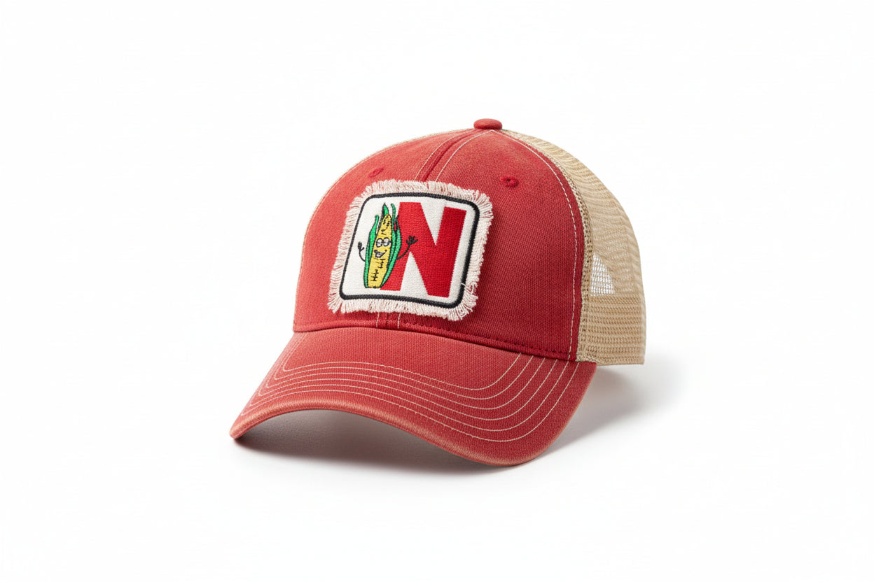 Ladies Nebraska Corn Embroidered Hat