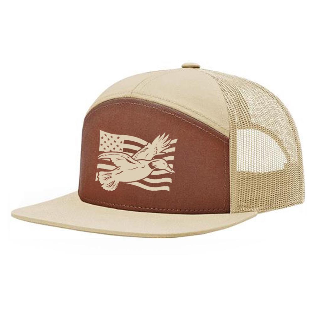 Flying Duck Hunting American Flag Hat