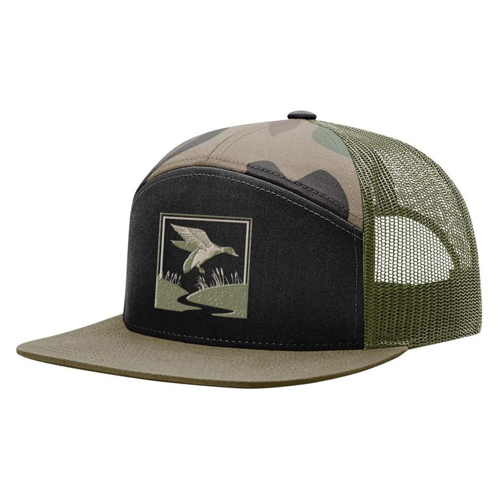 Duck Hunt Hunting Camo 7 Panel Hat